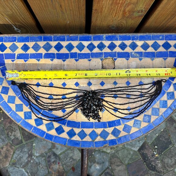 Black beaded cluster necklace - Picture 6 of 6